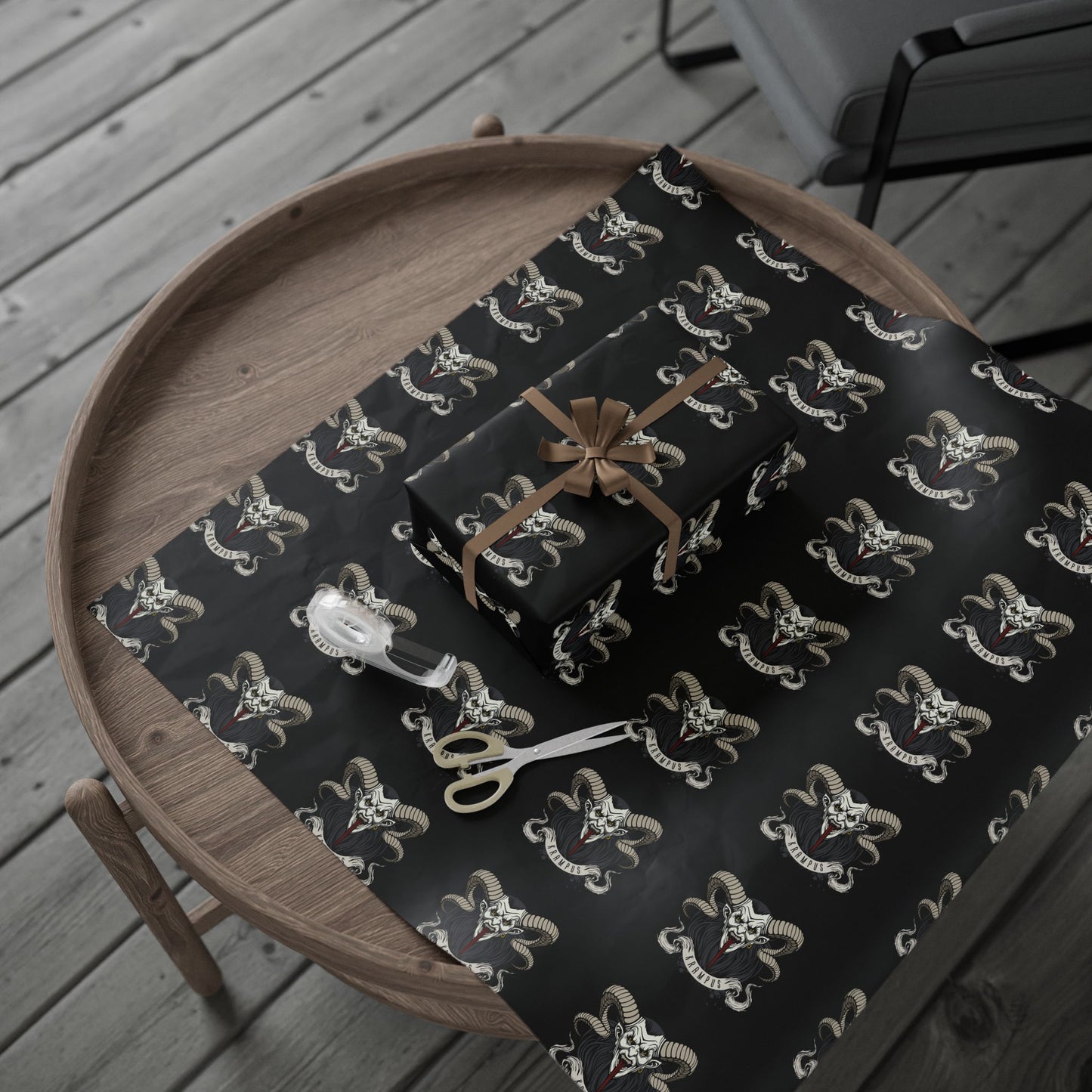 Cursed & Gifted: The Krampus Wrap Roll - Stylish Wrapping Paper for Any Occasion | Unique Gift Wrap, Holiday Decor, Birthday Present, Eco-Friendly Gift Wrap, Party Supplies