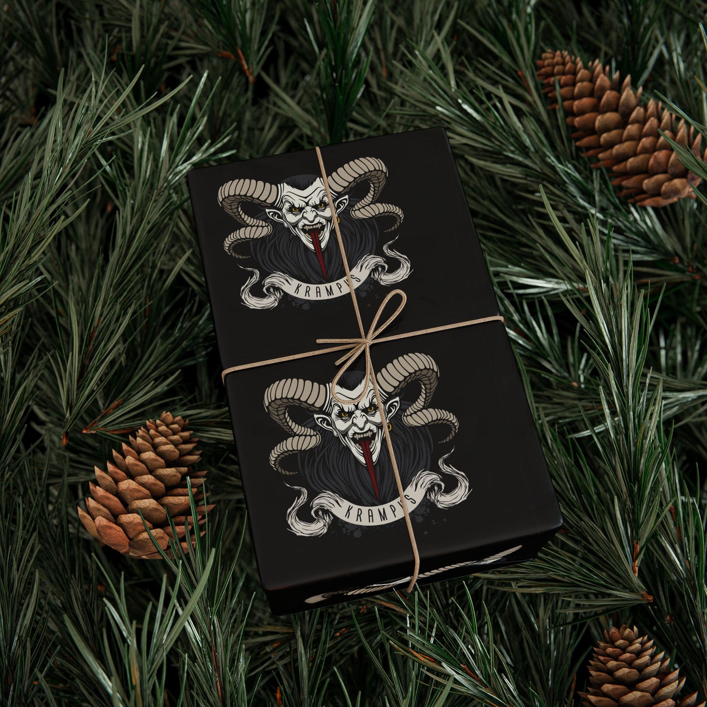 Cursed & Gifted: The Krampus Wrap Roll - Stylish Wrapping Paper for Any Occasion | Unique Gift Wrap, Holiday Decor, Birthday Present, Eco-Friendly Gift Wrap, Party Supplies