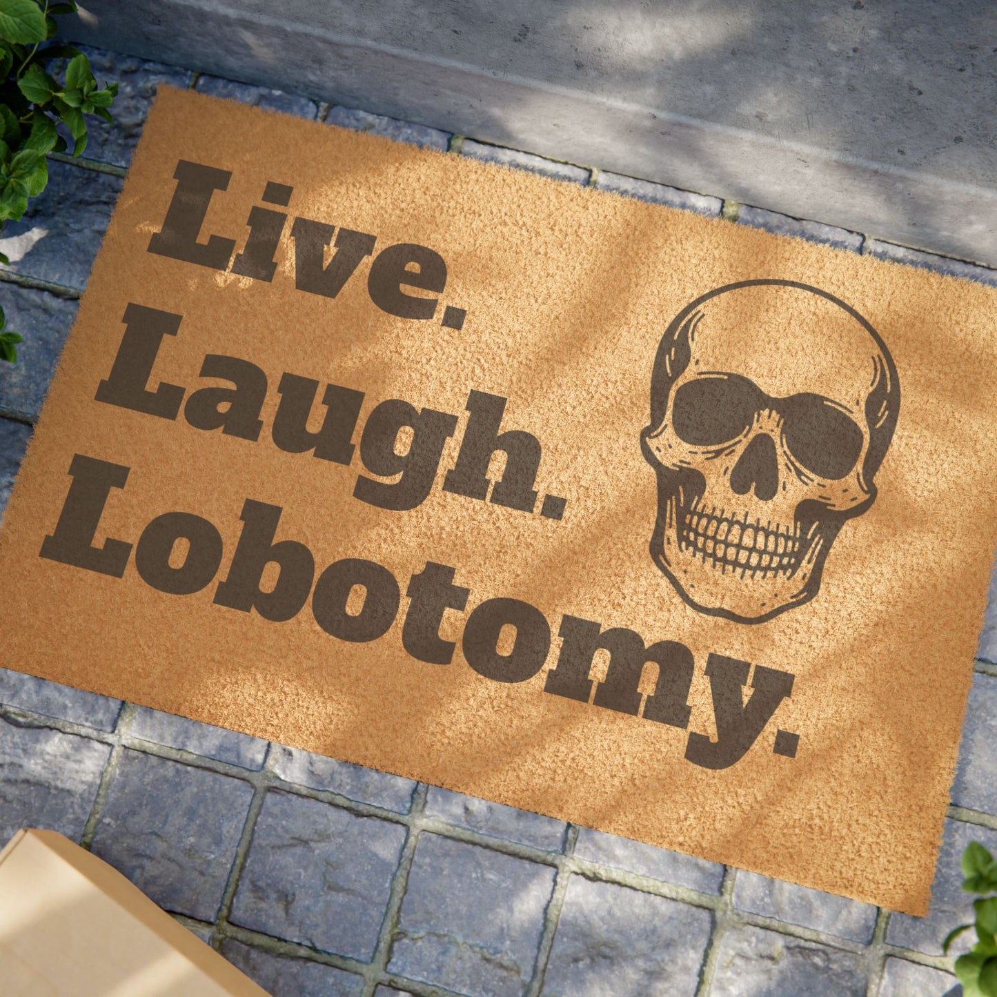 Live, Laugh, Lobotomy – Dark Humor Doormat - Funny Home Decor for Welcoming Guests with Attitude, Ideal for Housewarming, Birthdays, or Just Because, Entryway Mat, [...]