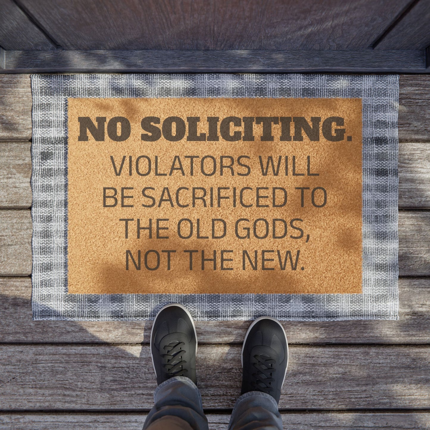 Old Gods Only – No Soliciting Doormat - Funny Home Decor for Welcoming Guests with Attitude, Ideal for Housewarming, Birthdays, or Just Because, Entryway Mat, [...]