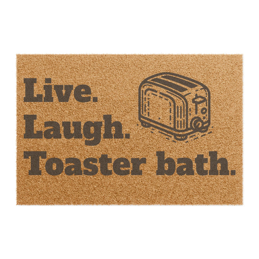Live, Laugh, Toaster Bath – Morbid Welcome Mat – Dark Humor Doormat - Funny Home Decor for Welcoming Guests with Attitude, Ideal for Housewarming, Birthdays, or Just Because, Entryway Mat, [...]